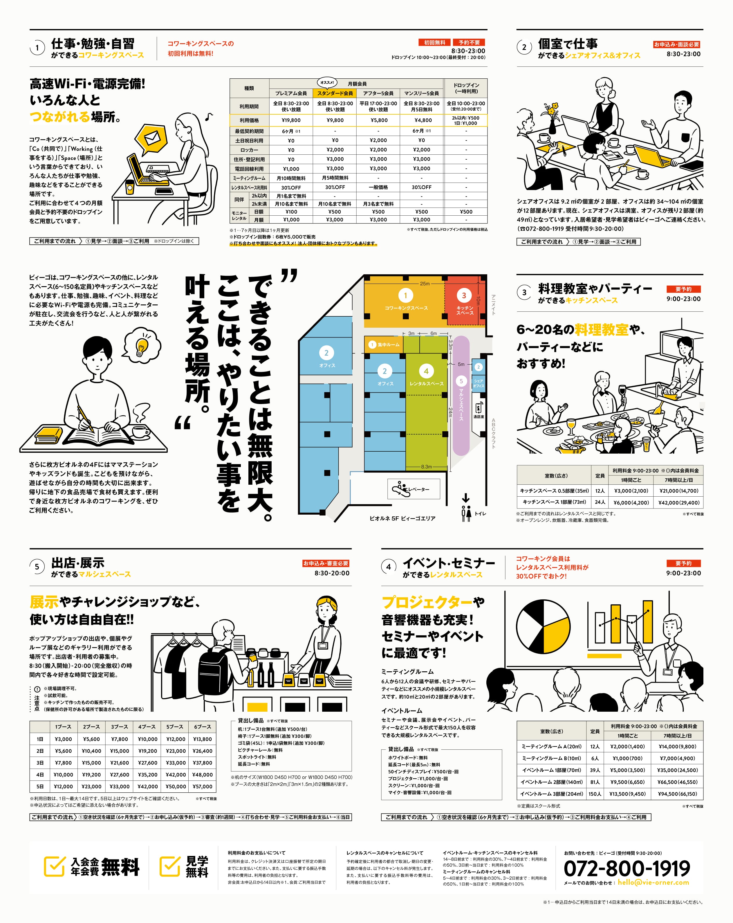 枚方コワーキングスペース ビィーゴ！パンフレット